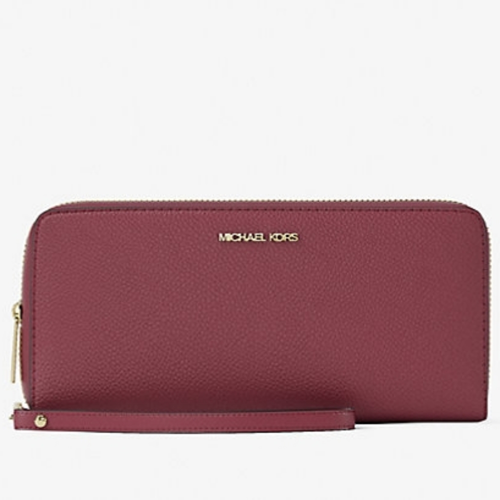 Michael Kors Burgundy and Beige Women's Wallet